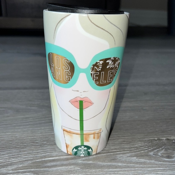 Starbucks Dining Starbucks Los Angeles Traveler 2oz Double Wall Ceramic Mug With Twist L